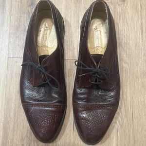 Johnston & Murphy Celini Cognac leather Oxford derby loafers flats lace …